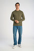 Lambswool o-neck knit Dusty Army