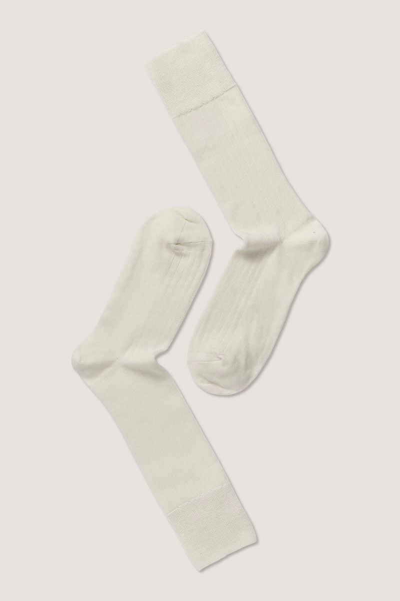 2pk Calle Premium Mercerized Wool Rib Offwhite