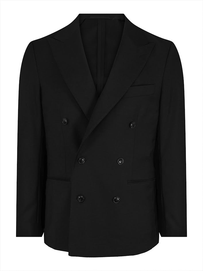 DRESS DOBBELSPENT BLACK RICCOVERO