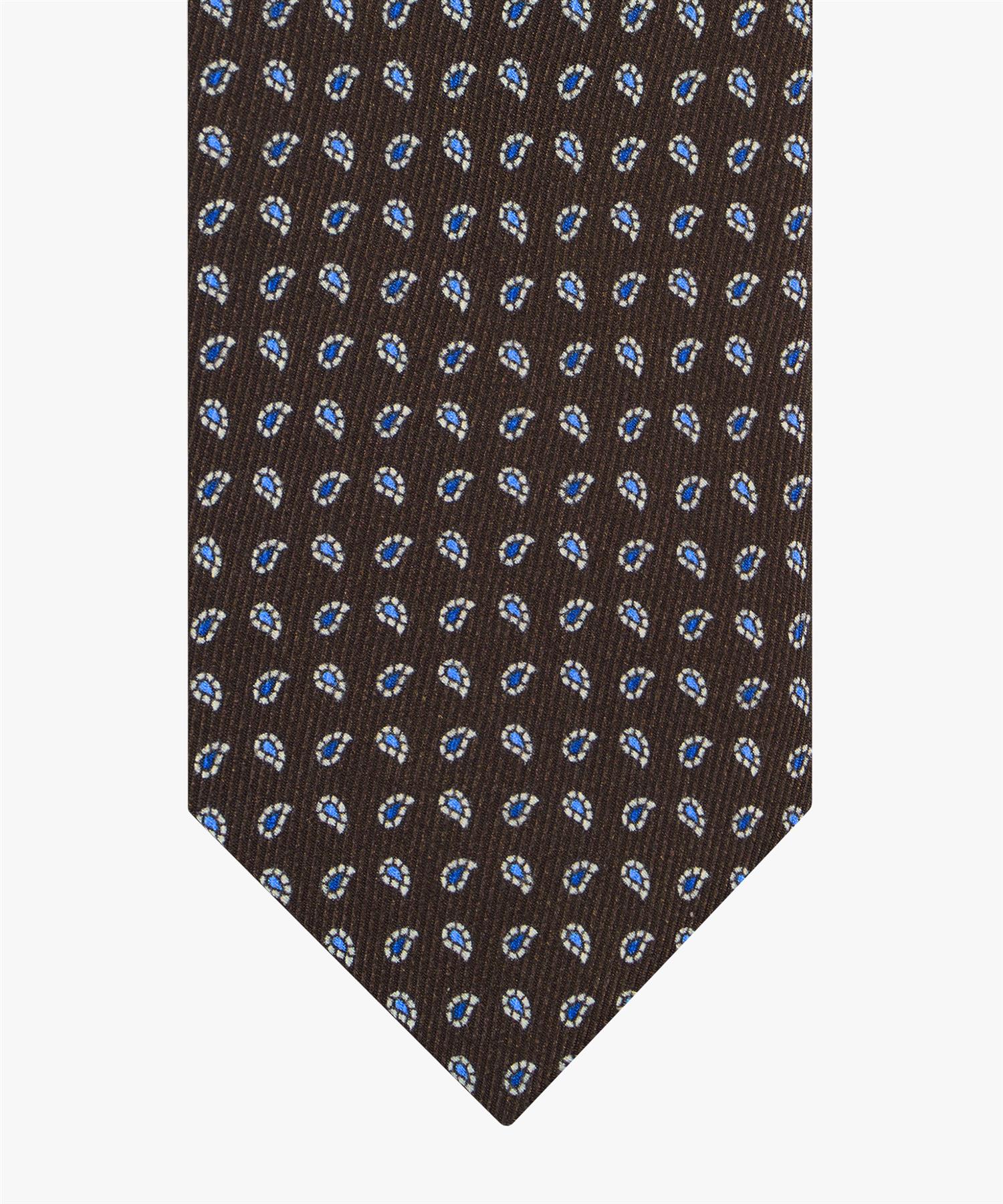 Tie silk woven Dark Brown