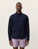 Konrad Cotton linen shirt Dark Navy