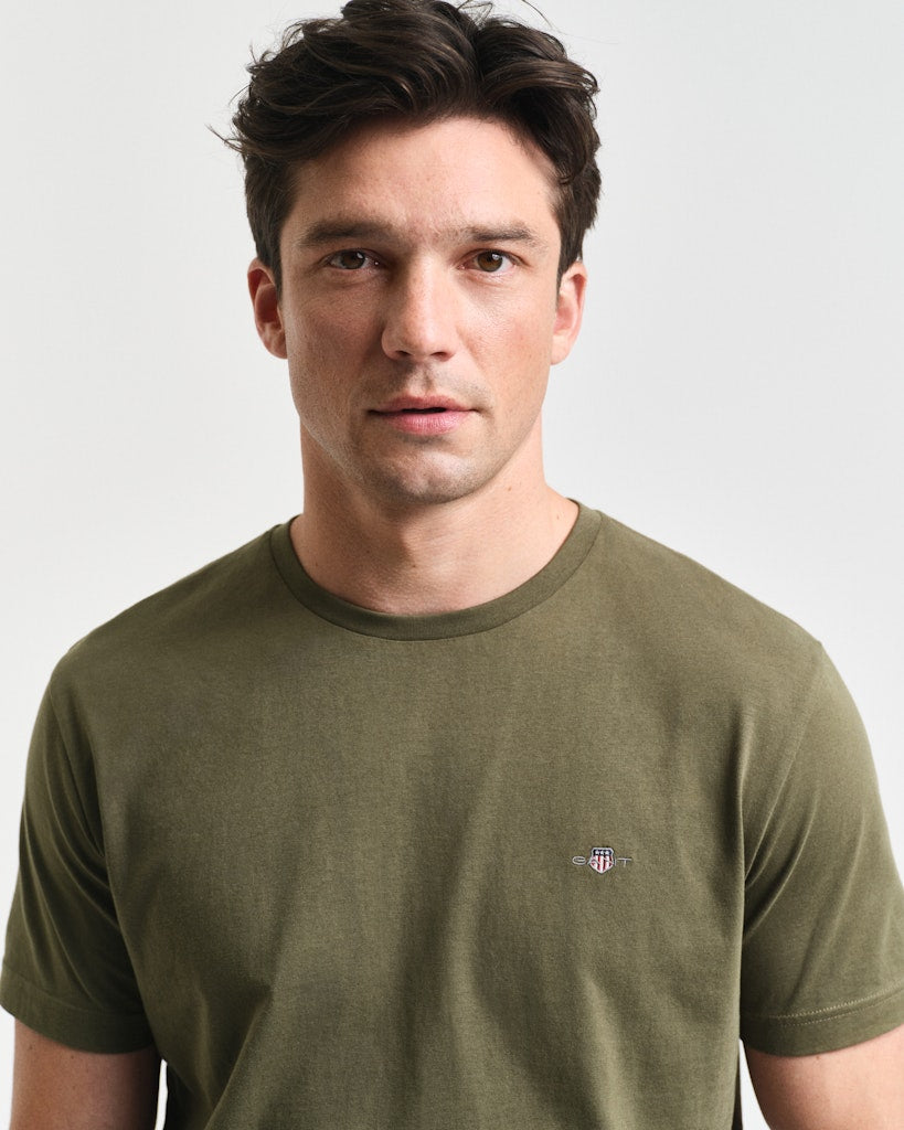 Gant reg Shield SS T - Shirt Juniper Green