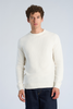 Ribbed L/s O-Neck Knit Off White