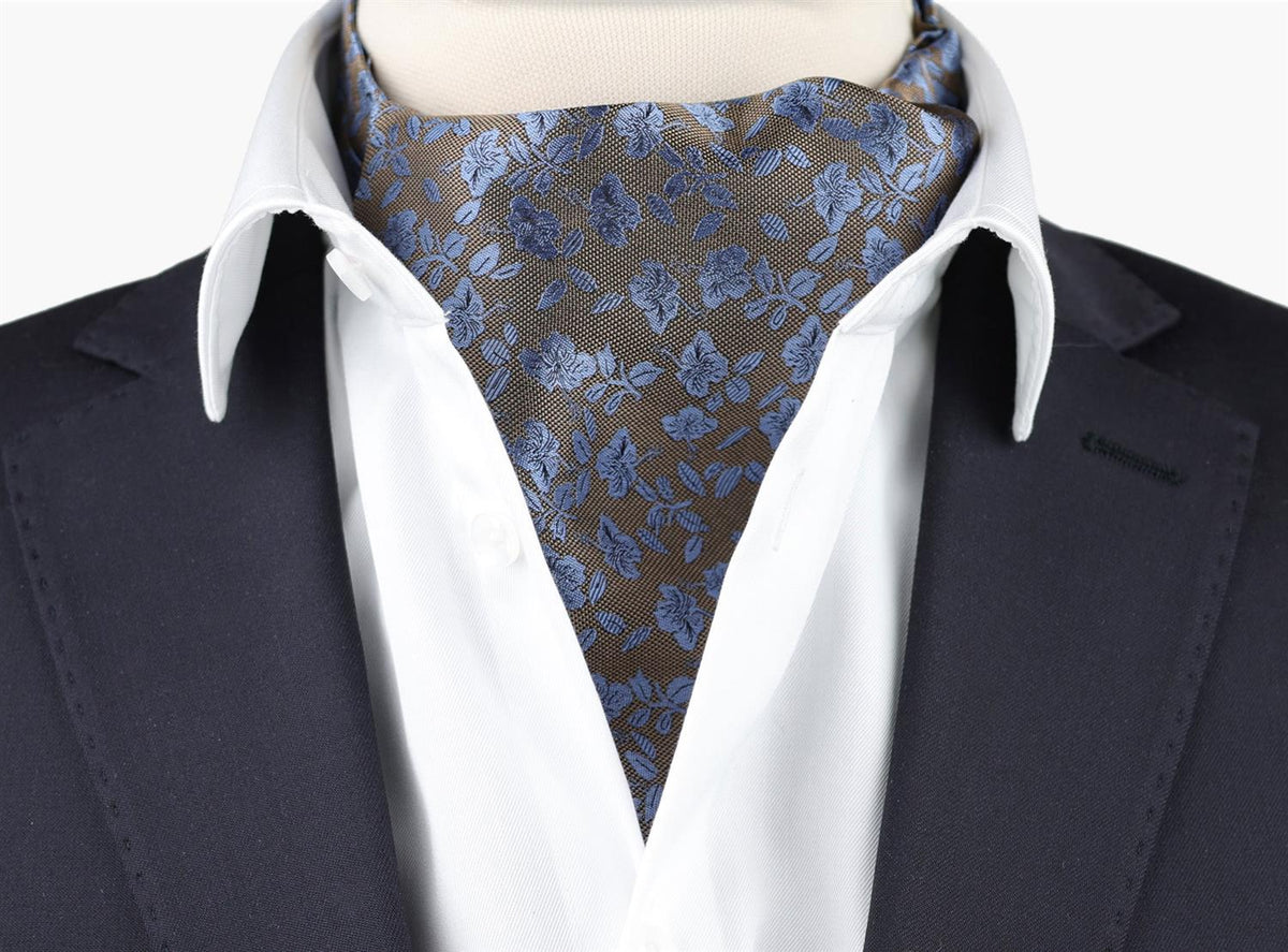 Nohr Leander Silk Ascot Brun 19