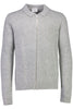 Lambswool L/S cardigan w zip Mid Grey Mel