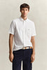 Reg cotton linen ss shirt White