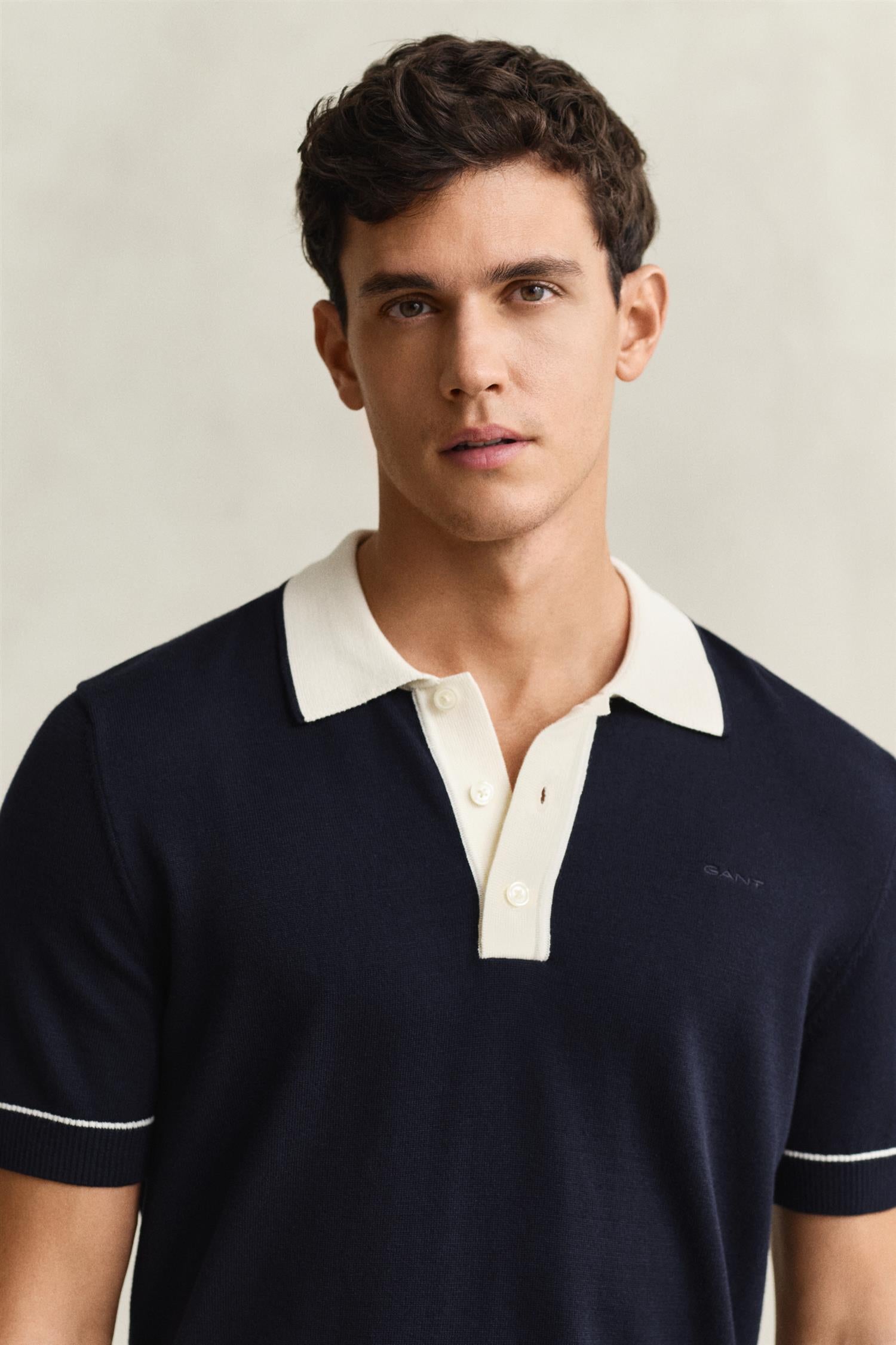 Cotton Modal Polo Evening Blue