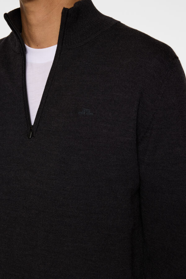 Kiyan Merino Quarter Zip Grå