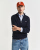 Cotton Cable Half Zip Evening Blue