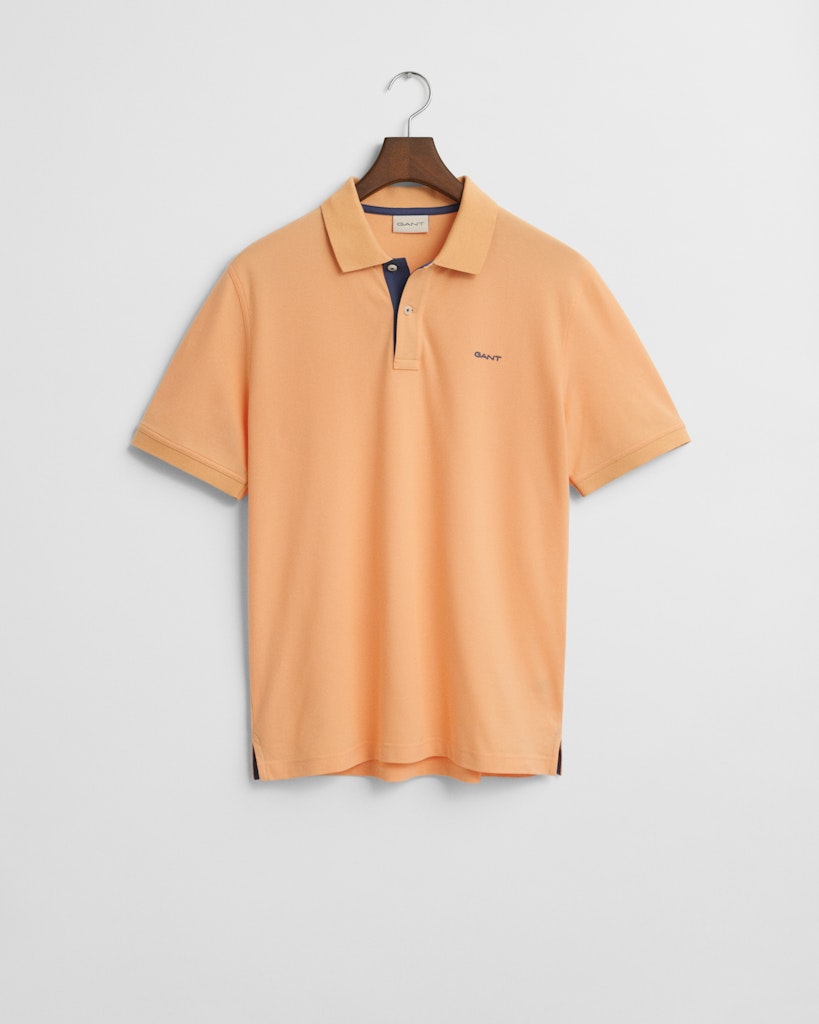 REG CONTRAST PIQUE SS POLO Peachy Orange