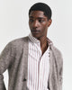Wool Blend Mouline Cardigan Brown Melange