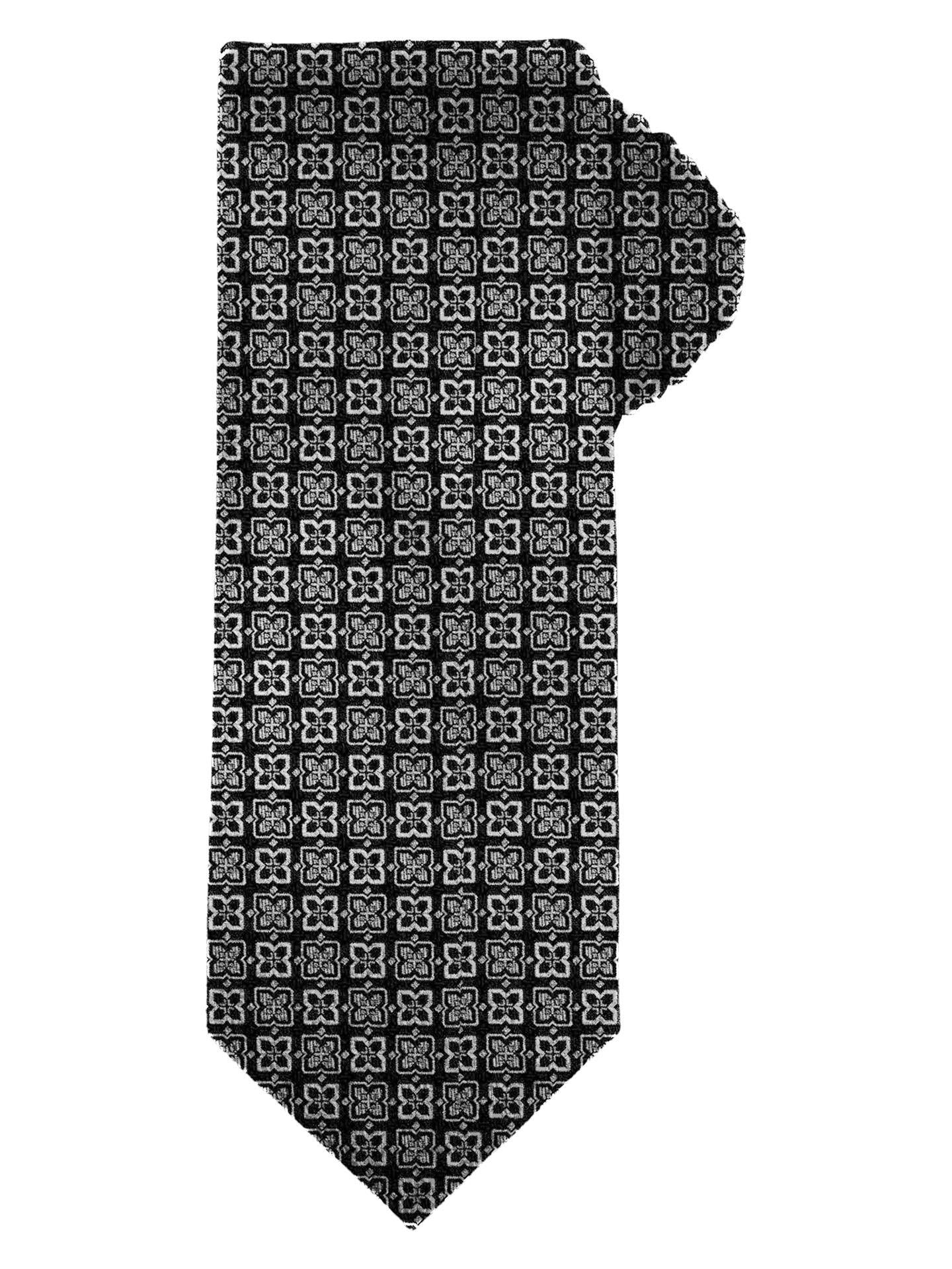 Santi silkeslips+lommetørkle Sort