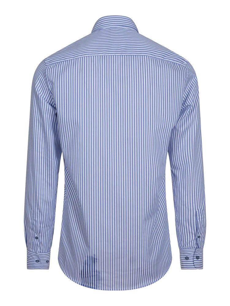 Cambridge Daily Tailor White Blue Stripe