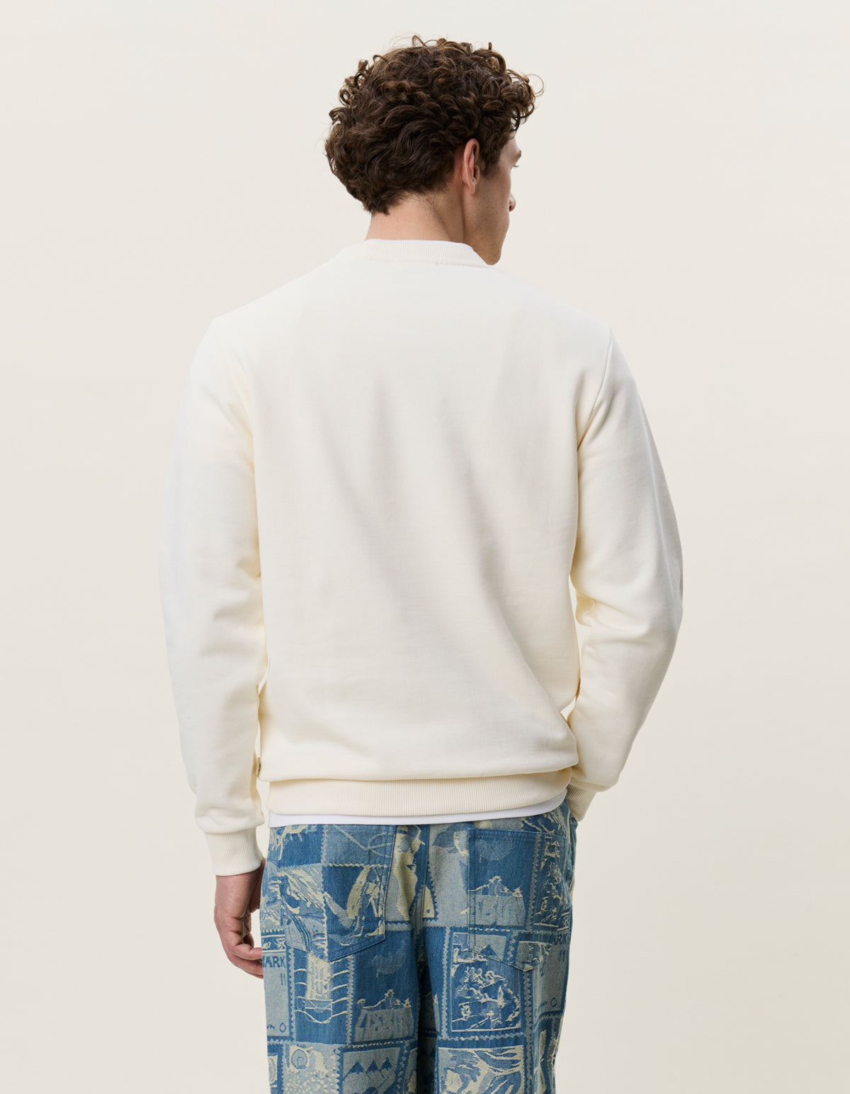 Signature Print Sweatshirt Light Ivory