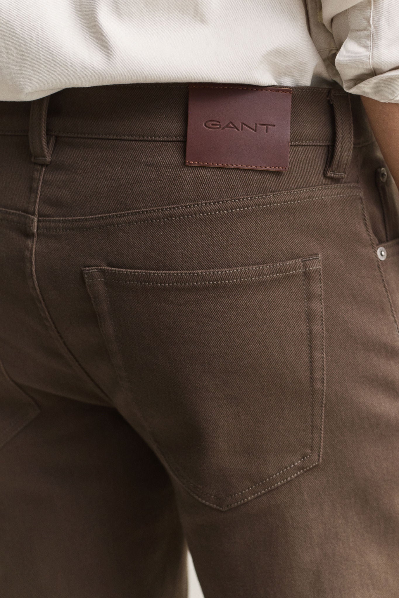 Reg Soft Twill Jeans Shadow Brown