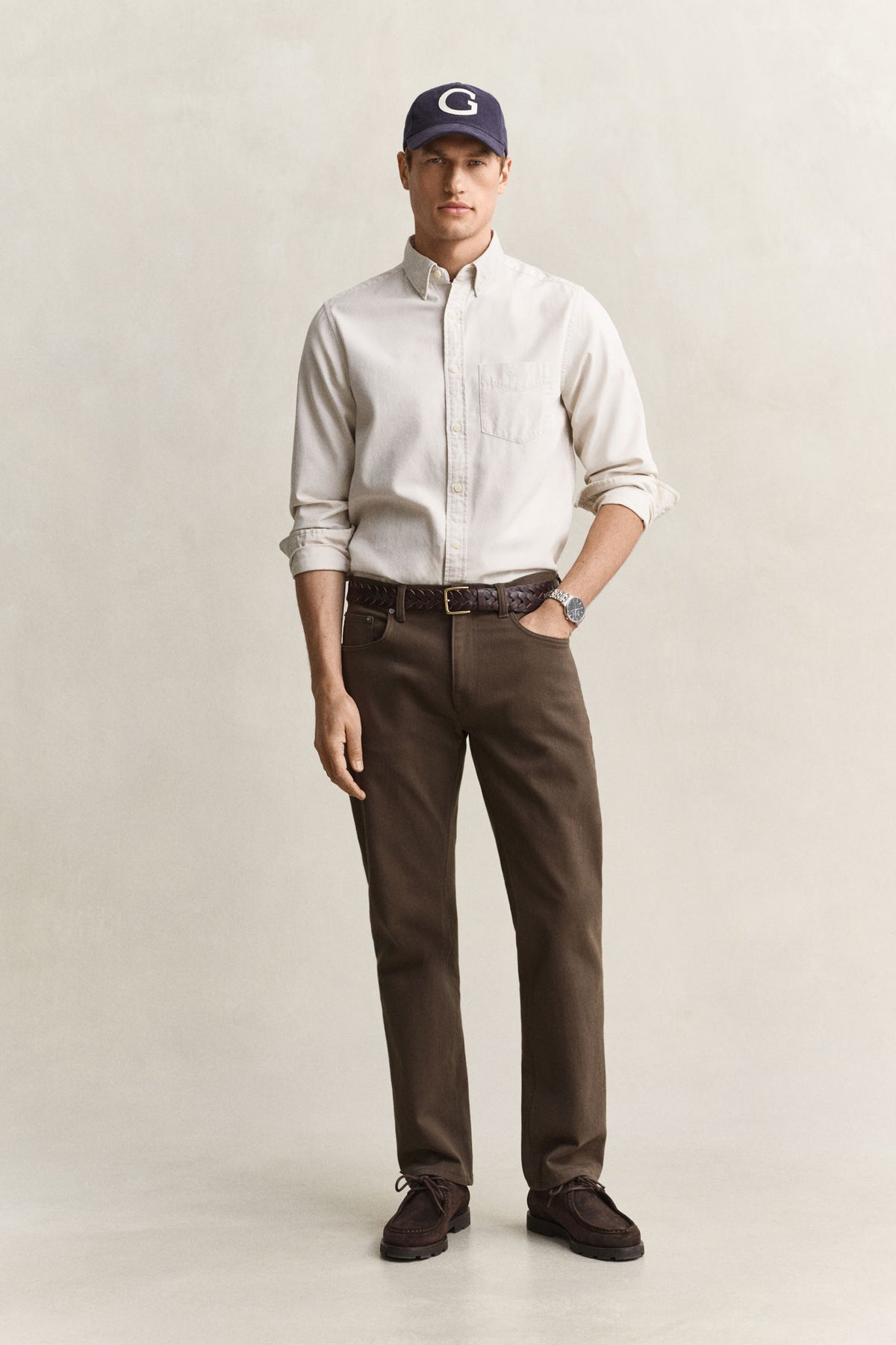 Reg Soft Twill Jeans Shadow Brown