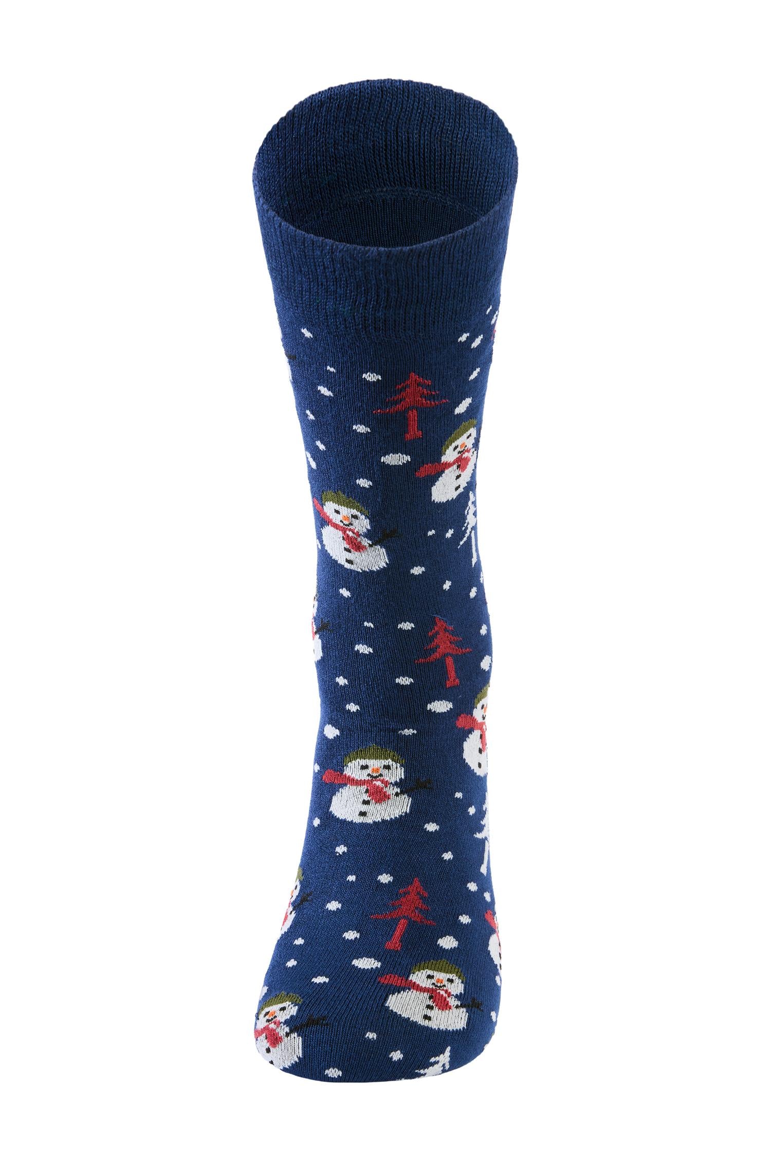 Christmas bamboo sock Blue