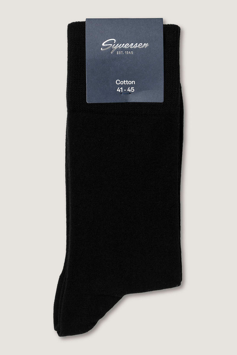 Cotton Crew Sock Black