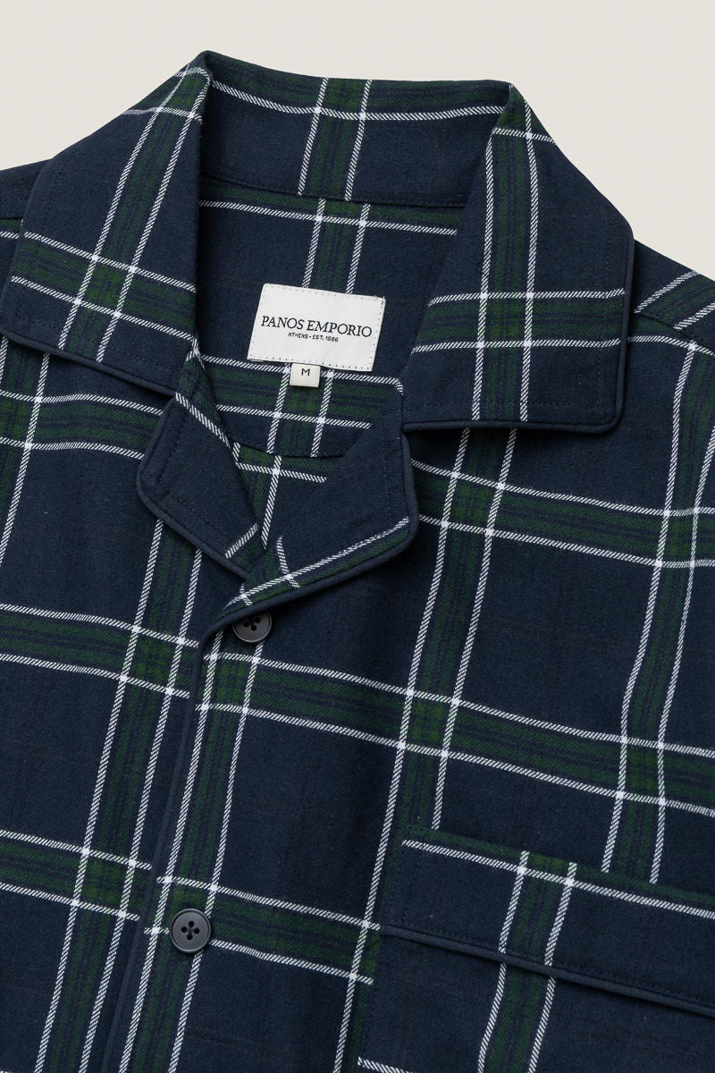 Pj Set Navy Tartan