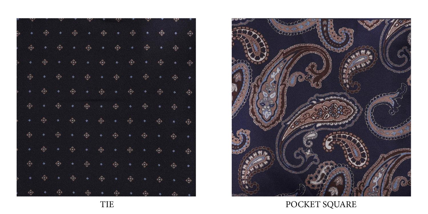 Amanda Christensen tie & pocket square box set Navy