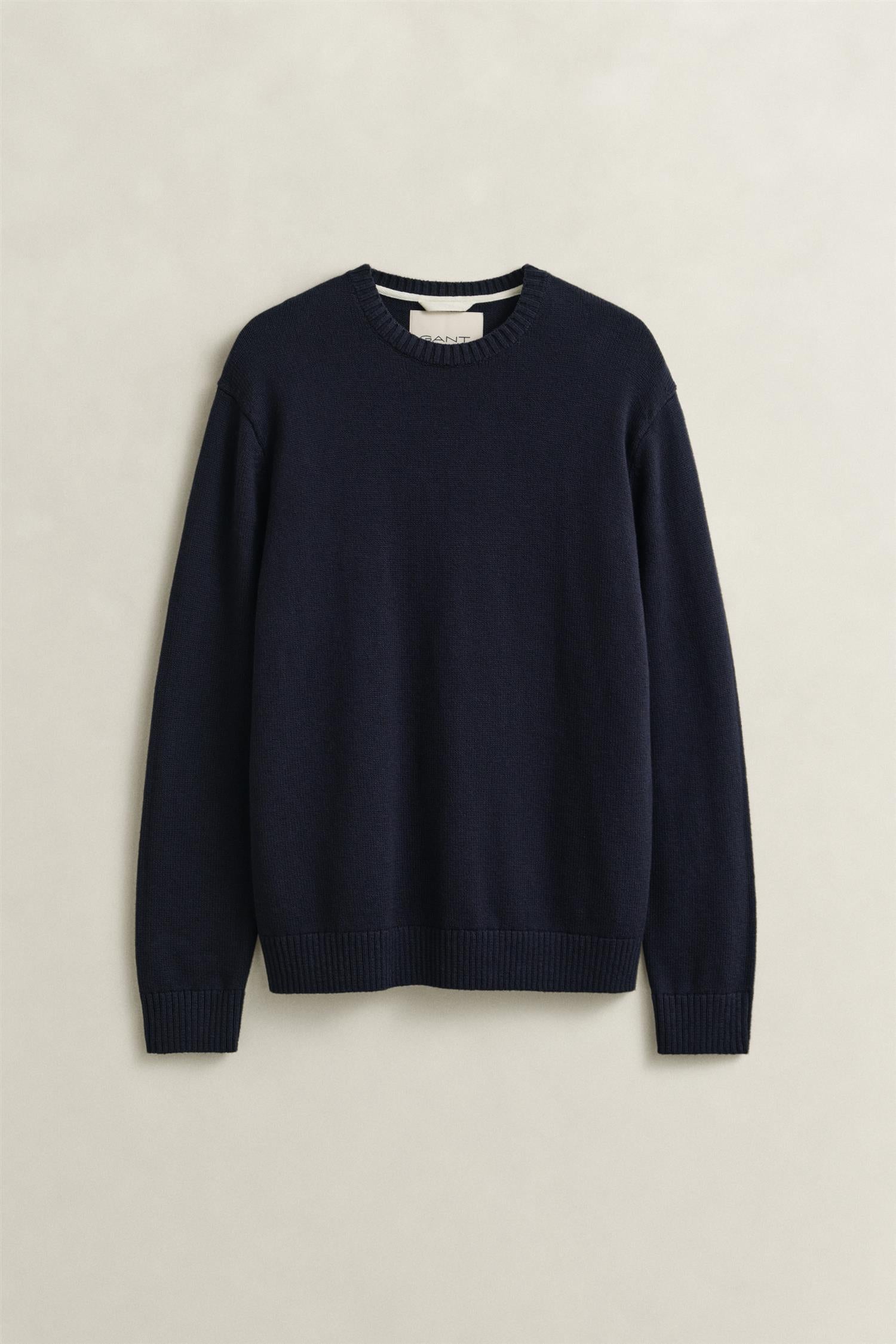 Cotton Blend C-Neck Evening Blue