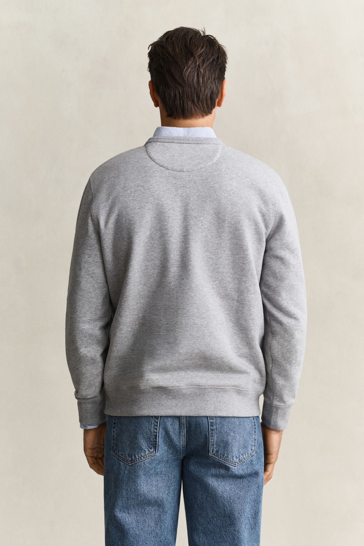 Graphic C-Neck Grey Melange