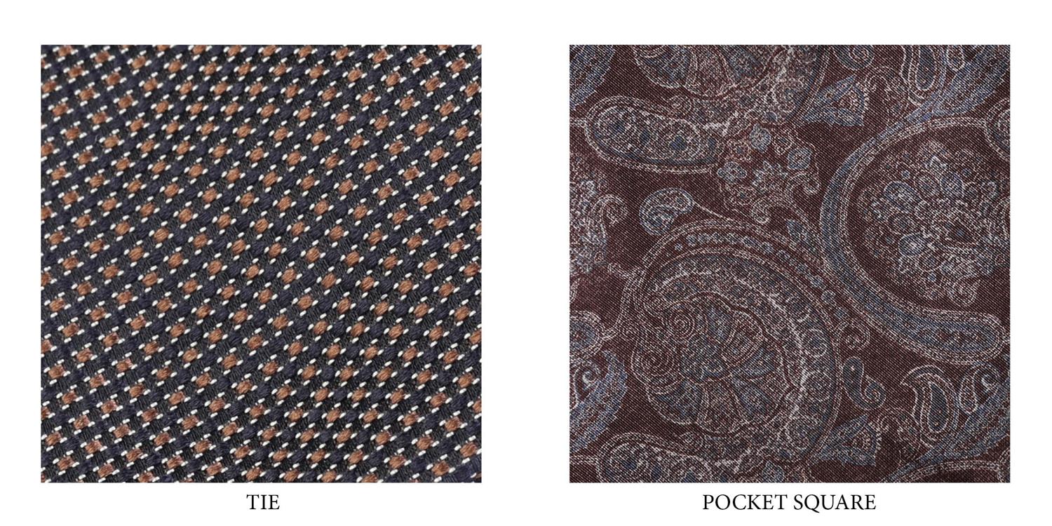 Amanda Christensen tie & pocket square box set Blue Print