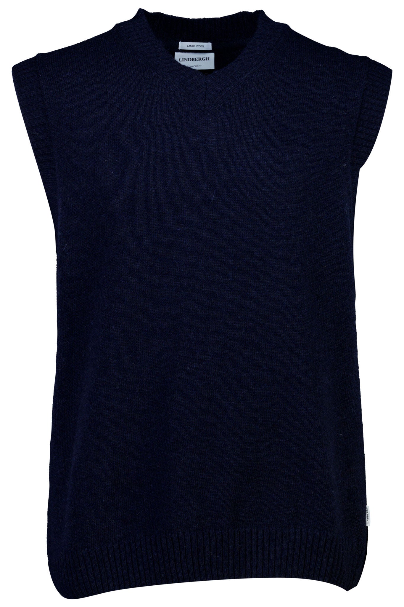 Lambswool v-neck slipover Navy