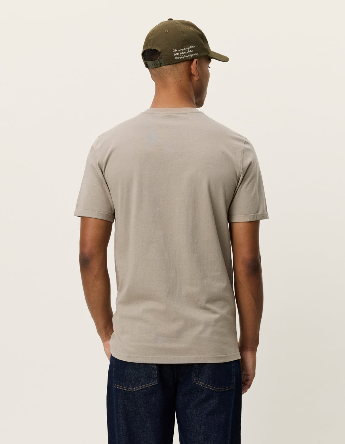 Norregaard contrast t-shirt Laurel Oak Sand