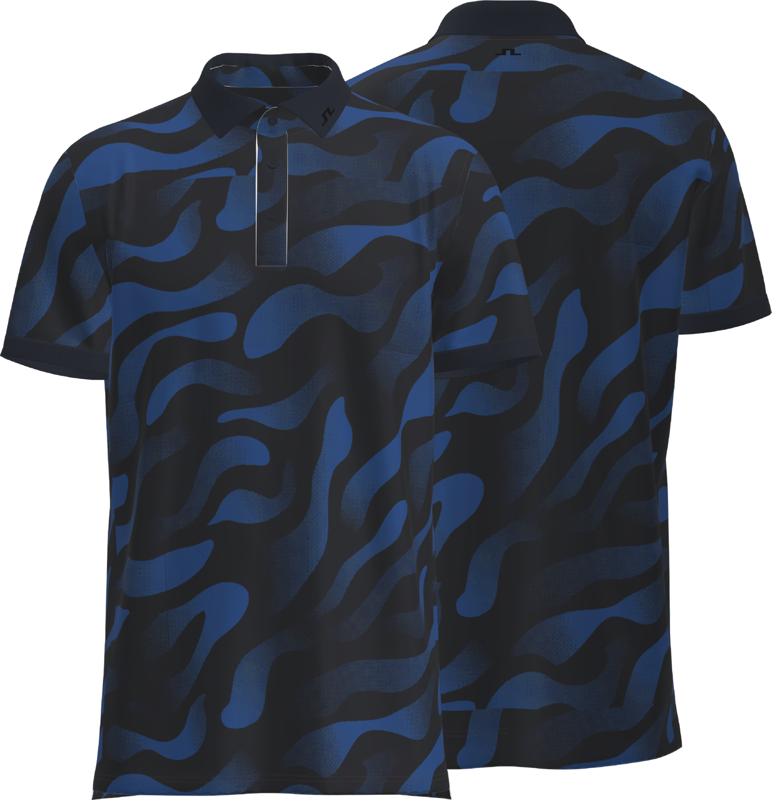 Tour Tech print polo Navy