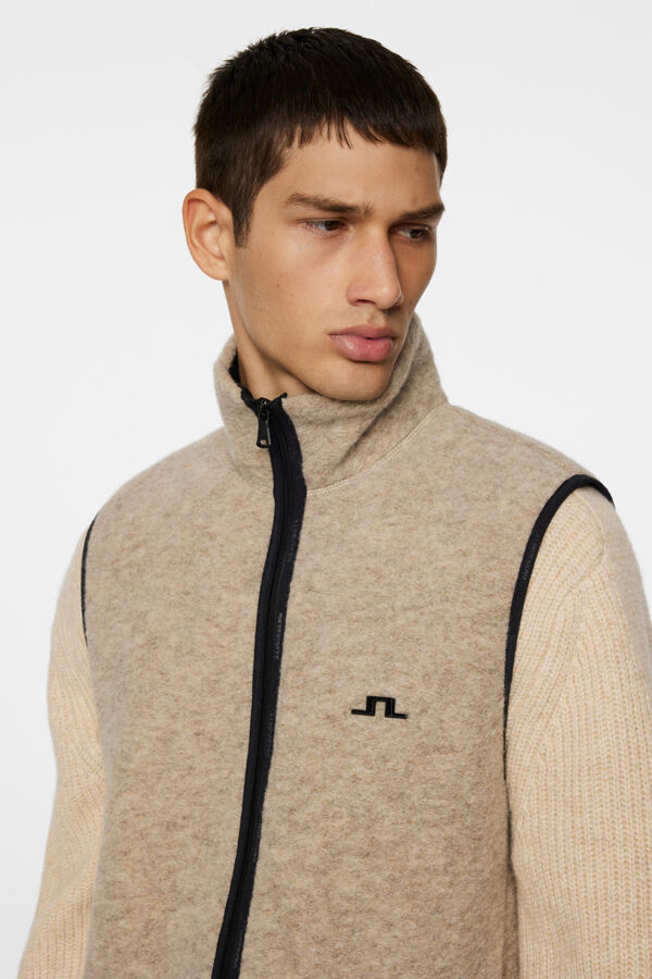 Duncan Wool Fleece Vest Beige