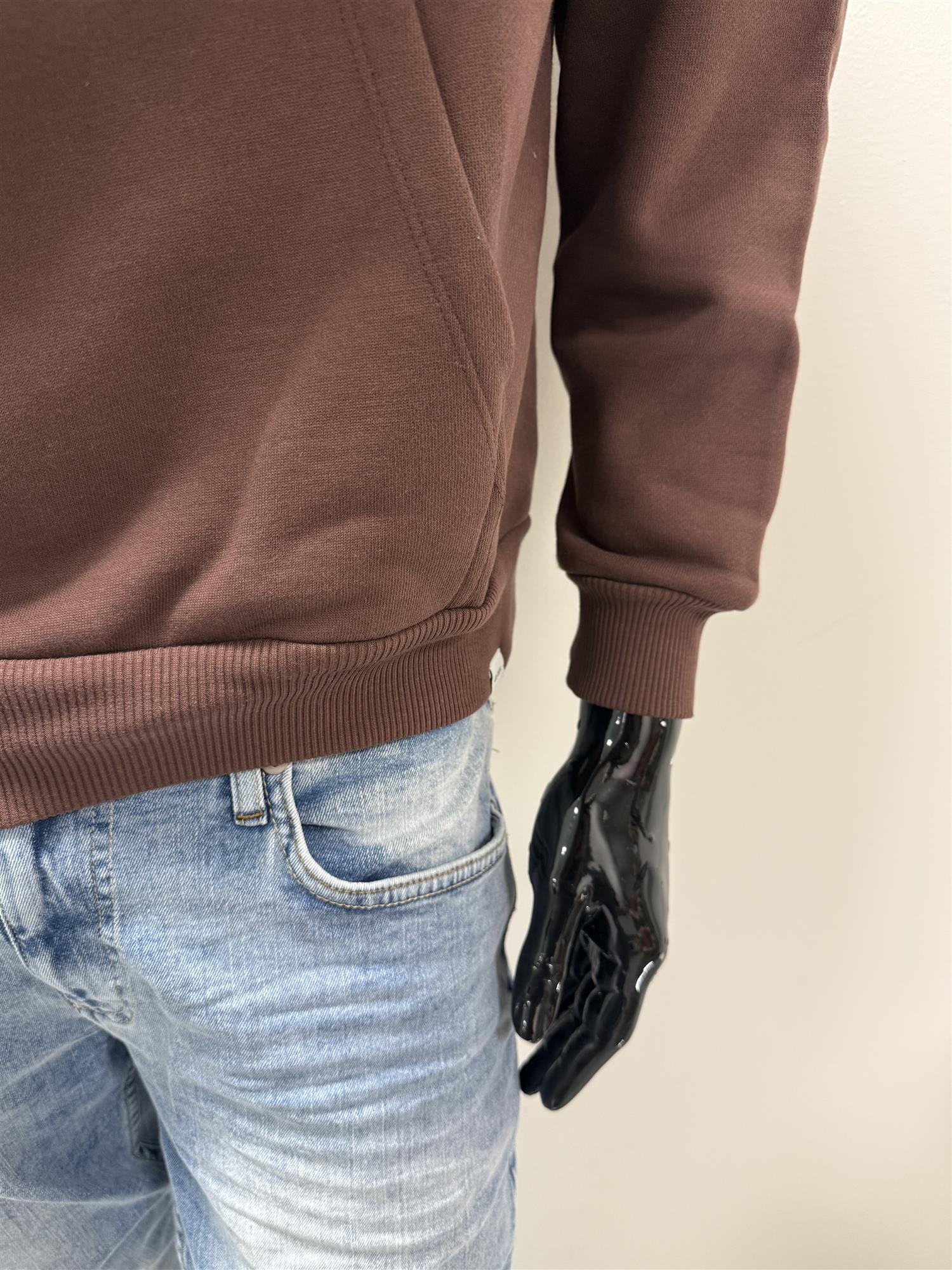 Crew Hoodie Ebony Brun