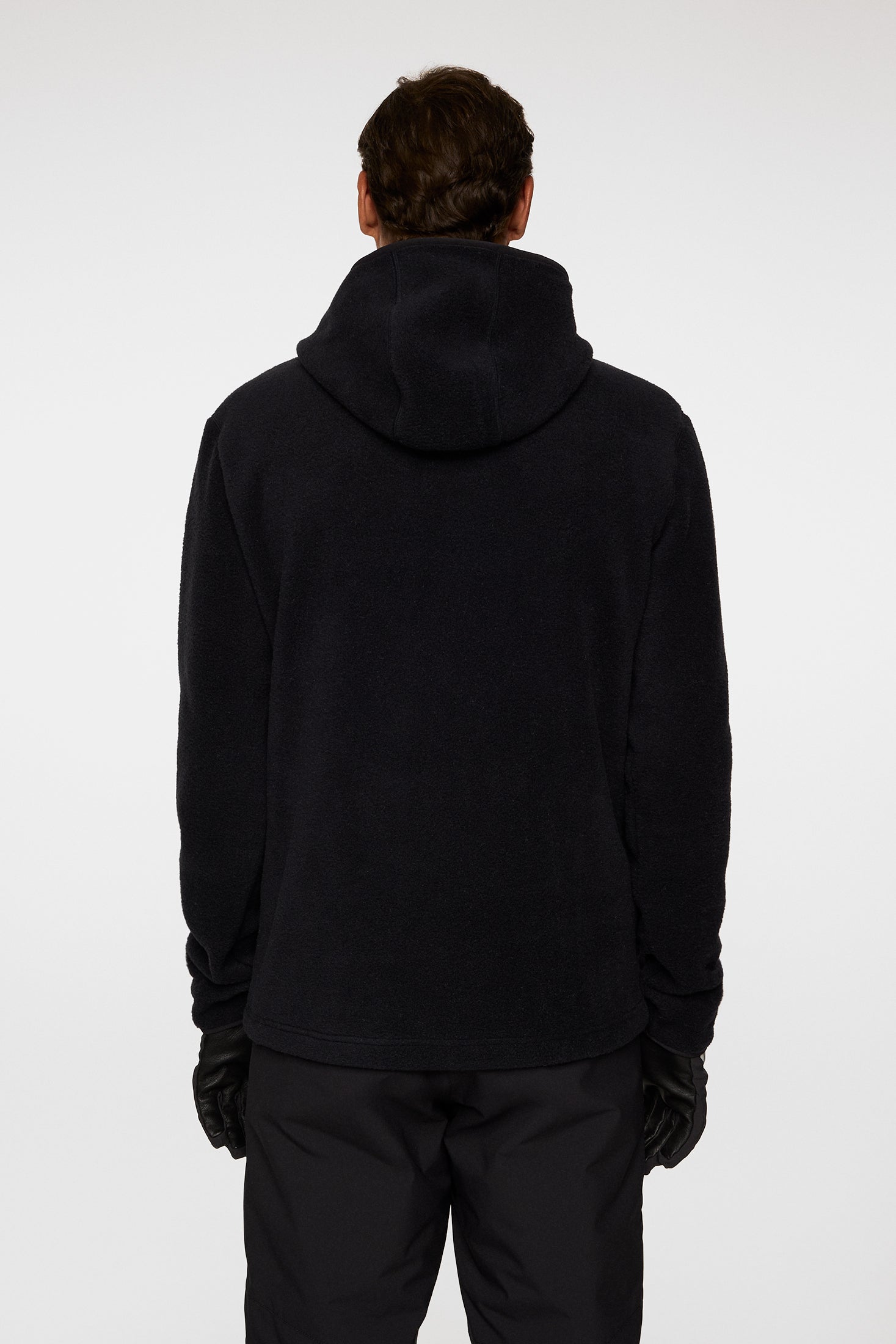 Seymor fleece zip hood Black